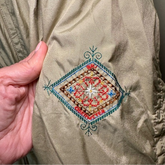 Vintage Obermeyer Fanciful women’s ski jacket beige size 6 full zip hood pockets - Picture 4 of 8